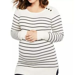 Motherhood Maternity White Long Sweater